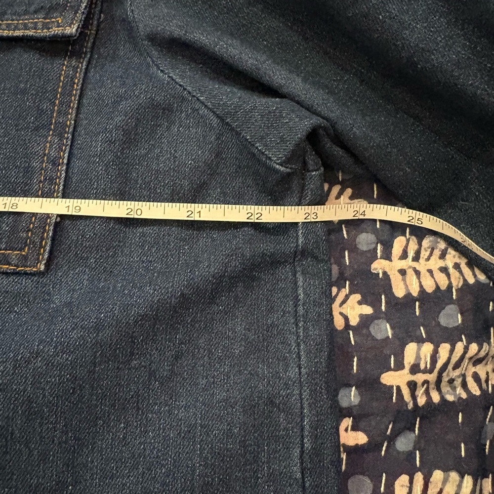 NWT Vigoss Dark Blue Denim Jacket with Mustard Corduroy Collar - Picture 7 of 8
